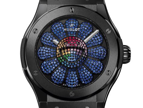 hublot classic fusion takashi murakami all black 45 mm|Classic Fusion Takashi Murakami Black Ceramic Blue Sapphires .